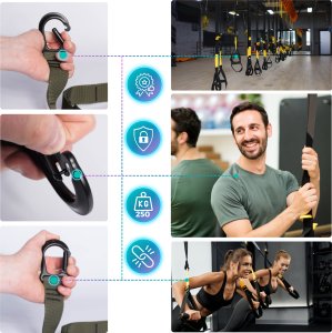 Taśmy do ćwiczeń TRX Gravity Tainer podwieszane pasy treningowe z akcesoriami 4