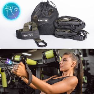 Taśmy do ćwiczeń TRX Gravity Tainer podwieszane pasy treningowe z akcesoriami 6