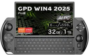 Laptop GPD Win 4 2025 GPD06-W4884032001 Ryzen 7 8840U/6" FHD Touchscreen/32GB/SSD 1TB/BT/BLKB/FPR/AMD Radeon 780M 8GB/Win 11 Black 4