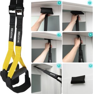 Taśmy do ćwiczeń TRX Revity Gravity Tainer podwieszane pasy treningowe z akcesoriami 7