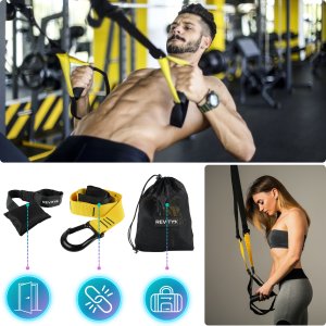 Taśmy do ćwiczeń TRX Revity Gravity Tainer podwieszane pasy treningowe z akcesoriami 3