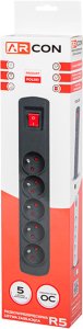Listwa zasilająca Blow 97-901# Filtr sieciowy 3m r-5 czarny 2