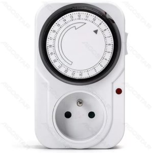 Programator czasowy zegar sterujący 24-h z gniazdem typu francuskiego 3