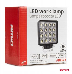 Lampa robocza szperacz led awl64 192w 6500k 12000lm 12v 24v amio-04205 9
