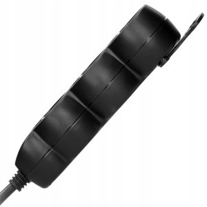 Przedłużacz 3x2P+Z,1,4m, 3x1mm?, czarny 4