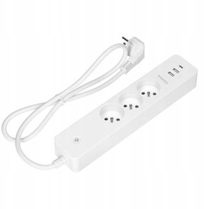 Przedłużacz z 3 gniazdami z uziemieniem i wyłącznikiem 2xUSB, Tuya Smart Wi-Fi, biały 4