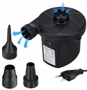 Pompka elektryczna 2w1 DO MATERACA PIŁKI 3 DYSZE 55W 1