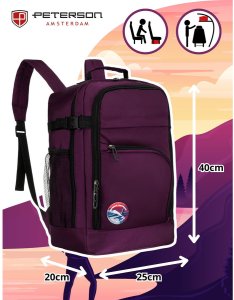 Plecak podróżny Peterson PTN PP-TOK3-D fioletowy 2