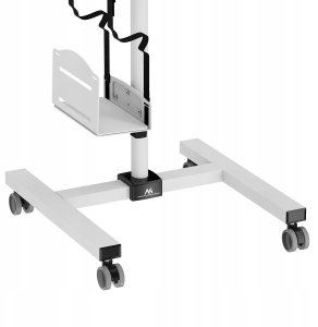 MACLEAN WÓZEK STAND PROFESJONALNY, MOBILNE STANOWISKO KOMPUTEROWE NA KÓŁKACH, MAX 17"-32", MAX 20KG MC-793 W 4