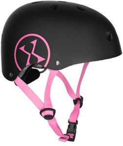 MTW001-1 KASK CZARNO-RÓŻOWY ROZM. S(52-56CM) NILS EXTREME 1
