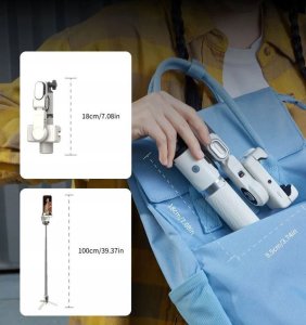 Selfie stick Hohem Gimbal Statyw Selfie Stick Lampa LED + Pilot do Telefonu / AOCHUAN M1 PRO 11