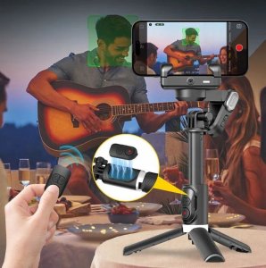 Selfie stick Hohem Gimbal Statyw Selfie Stick Lampa LED + Pilot do Telefonu / AOCHUAN M1 PRO 8