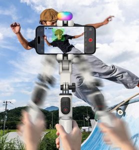 Selfie stick Hohem Gimbal Statyw Selfie Stick Lampa LED + Pilot do Telefonu / AOCHUAN M1 PRO 10