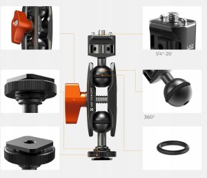 Uchwyt Ramię Przegubowe Montażowe Magic Arm na Monitor Lampę 1/4'' ISO K&F / MS27 10