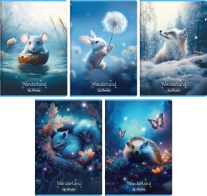 Zeszyt A5 16 kartek w kratkę z marginesem 70g/m2 Wonderland HERLITZ 2