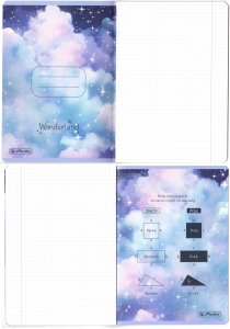 Zeszyt A5 16 kartek w kratkę z marginesem 70g/m2 Wonderland HERLITZ 4