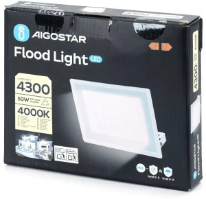 Naświetlacz 50W 4000K halogen biały neutralny LED typ SLIM 4300lm 5