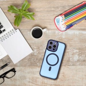 Futerał VARIETE MAG COVER kompatybilny z MagSafe do IPHONE 12 MINI granatowy 5