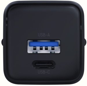 Ładowarka sieciowa 3MK Hyper GaN Charger 20W 1xUSB-A 1XUSB-C PD QC4+ czarny 2