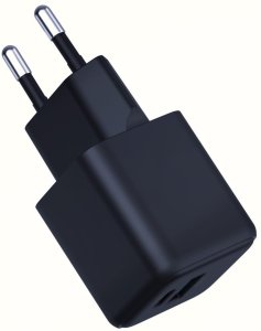 Ładowarka sieciowa 3MK Hyper GaN Charger 20W 1xUSB-A 1XUSB-C PD QC4+ czarny 8