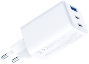 Ładowarka sieciowa 3MK Hyper GaN Charger 65W 1xUSB-A 2xUSB-C PD QC4+ biały 3