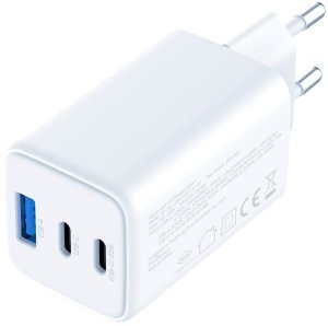 Ładowarka sieciowa 3MK Hyper GaN Charger 65W 1xUSB-A 2xUSB-C PD QC4+ biały 6