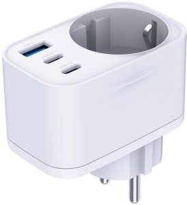Adapter sieciowy 3MK Hyper Comfort       Charger 30W 1xUSB-A 2xUSB-C 1xSchuko PD QC3.0 biały 3