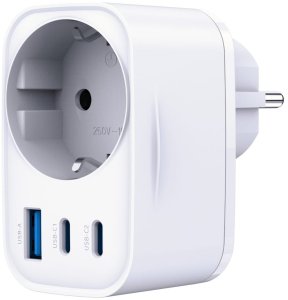 Adapter sieciowy 3MK Hyper Comfort       Charger 30W 1xUSB-A 2xUSB-C 1xSchuko PD QC3.0 biały 8