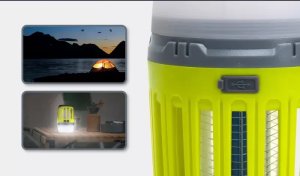 Lampa kempingowa 200lm 2in1 oświetli namiot i zabije komary 5V/USB 8
