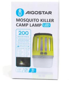 Lampa kempingowa 200lm 2in1 oświetli namiot i zabije komary 5V/USB 10