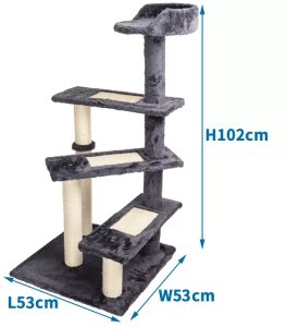 Drapak dla kota 5 poziomów legowisko 50x50x100cm kręcone kocie schody 6