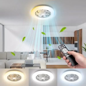 Wentylator z oświetleniem 49cm fan18W+40W CCT ze zdalnym sterowaniem 9