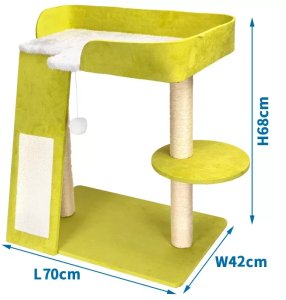 Drapak dla kota 3 poziomy legowisko 60x40x68 cm drzewko do wspinaczki 5