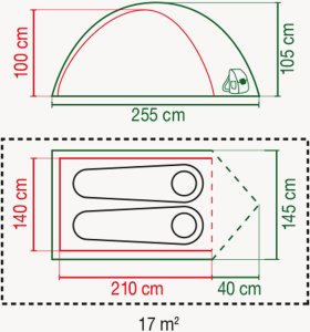 Namiot turystyczny Coleman Darwin 2 BlackOut 11