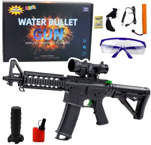 Karabin Szturmowy Na Kulki Wodne Hydrożelowe Celownik Okulary Czarny 86cm LEAN Toys 1