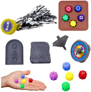 Zestaw 4 Gier Squid Game Tradycyjne Koreańskie Gry Kości Bączek LEAN TOYS 1
