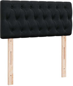 vidaXL Rama łóżka otomana z materacem, czarna, 100x200 cm, aksamit 7