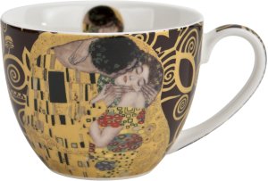 Filiżanka porcelanowa 250 ml + spodek The Kiss Brown 3