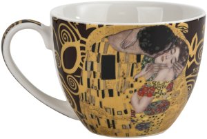 Filiżanka porcelanowa 250 ml + spodek The Kiss Brown 5