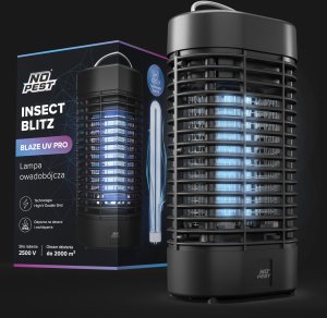 Lampa Owadobójcza UV Lampion Lampa na Komary Muchy Meszki Osy Inne Owady "Insect Blitz Blaze UV Pro" 2500V 2