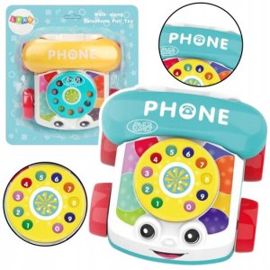 Telefon Na Kółkach Do Ciągnięcia Interaktywny Kolorowy 1