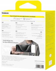 Powerbank Baseus Compact IP 5000mAh 20W USB-C/Lightning (biały) 7