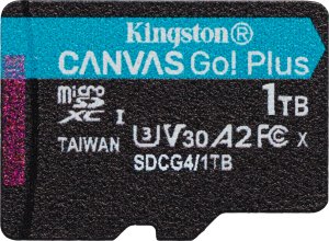 Karta Kingston Canvas Go! Plus (Gen4) MicroSDXC 1 TB Class 10 UHS-I/U3 A2 V30 (SDCG4/1TBSP) 1