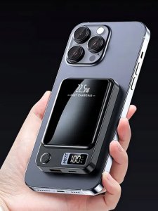 SZYBKI BEZPRZEWODOWY POWER BANK MagSafe INDUKCYJNY 10000mAh 22,5W USB-C 9