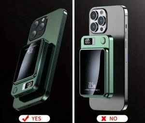 SZYBKI BEZPRZEWODOWY POWER BANK MagSafe INDUKCYJNY 10000mAh 22,5W USB-C 10