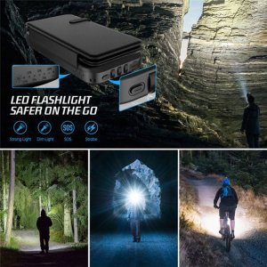 POWERBANK SOLAR 30000 22,5W ŁAD BEZPRZEWODOWE INDUKCJA LATARKA 5xUSB USB-C 4