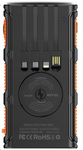 POWERBANK ŁADOWARKA SOLARNY INDUKCJA 36000mAh 8xUSB LATARKA 2x LED USB-C PD 14