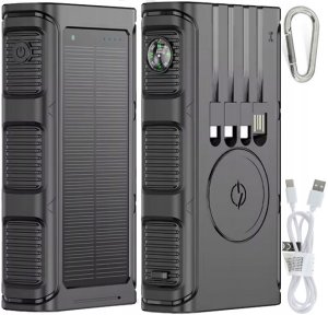 POWERBANK ŁADOWARKA SOLARNY INDUKCJA 36000mAh 8xUSB LATARKA 2x LED USB-C PD 15