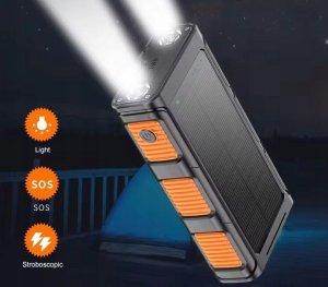 POWERBANK ŁADOWARKA SOLARNY INDUKCJA 36000mAh 8xUSB LATARKA 2x LED USB-C PD 9