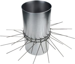 Nierdzewne Stalowe Kolce na Kuny Koty Łasice Przeciw Kunom Kotom na Rury Spustowe Rynny Konstrukcje "No Marten Spikes" 2